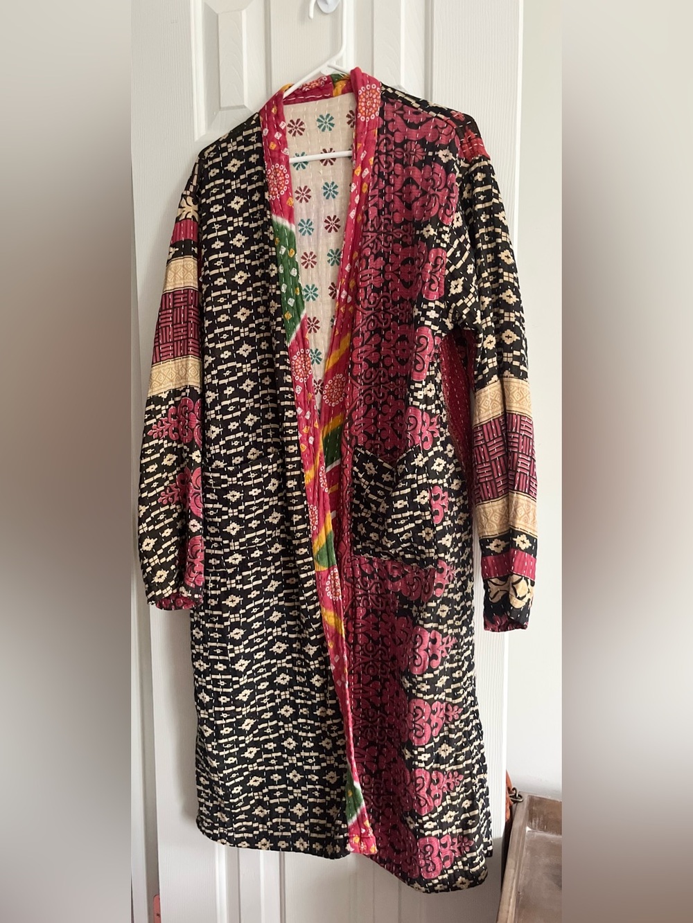 Sale! KANTHA Reversible Duster Coat - Picture 4 of 5